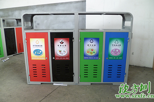 尊重客戶，欣方圳為清遠市定做鋼板分類垃圾桶